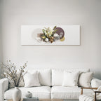 Botanische Illustration Minimalistisch Mit Blumen Und Blaettern Erdtoene