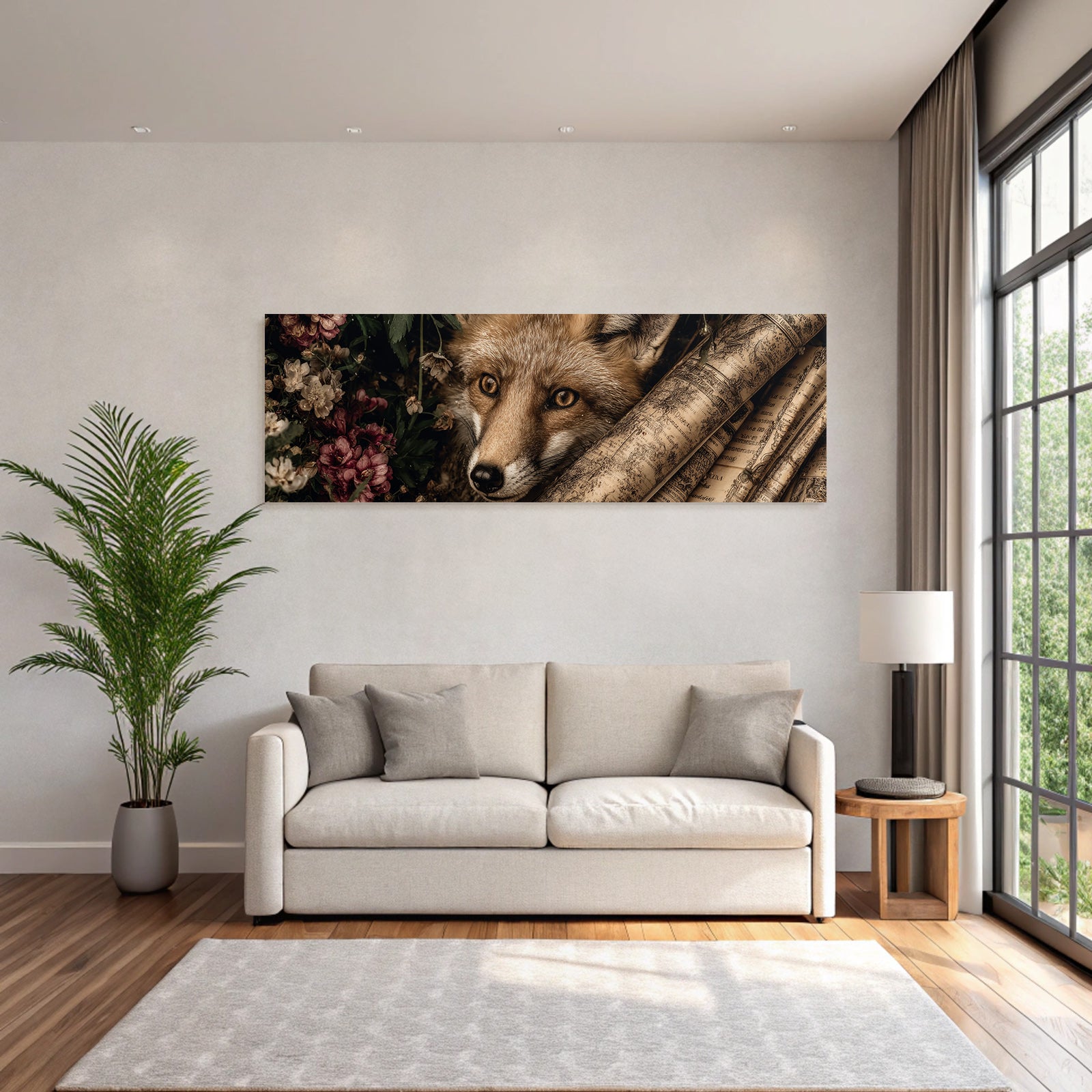 Fuchsgesicht Blumen Und Risographien Kunstvolle Atmosphaere