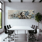 Junge Frau Mit Blumen Kreative Collage Digitale Art Gemalde