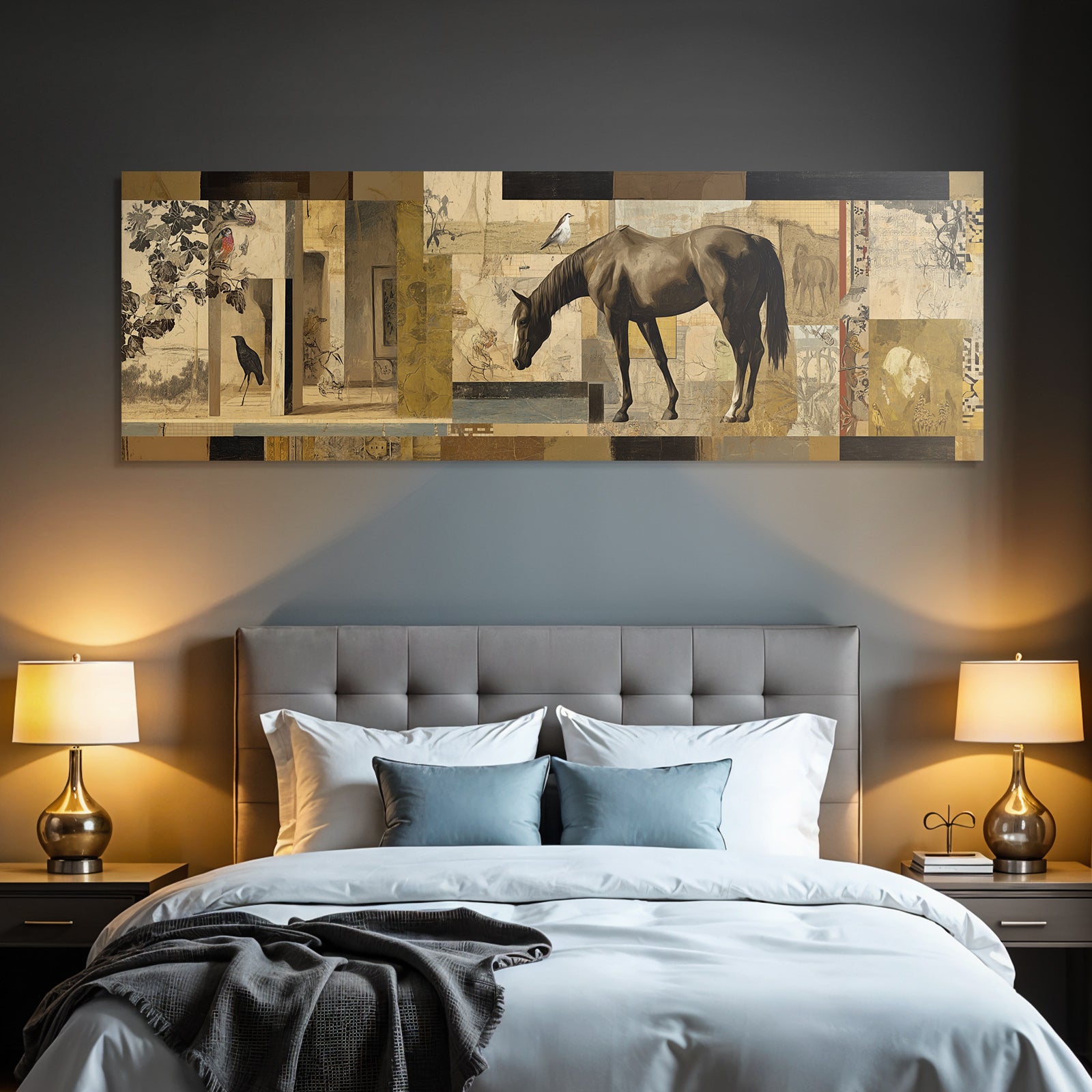 Pferd In Der Natur Kunst Collage