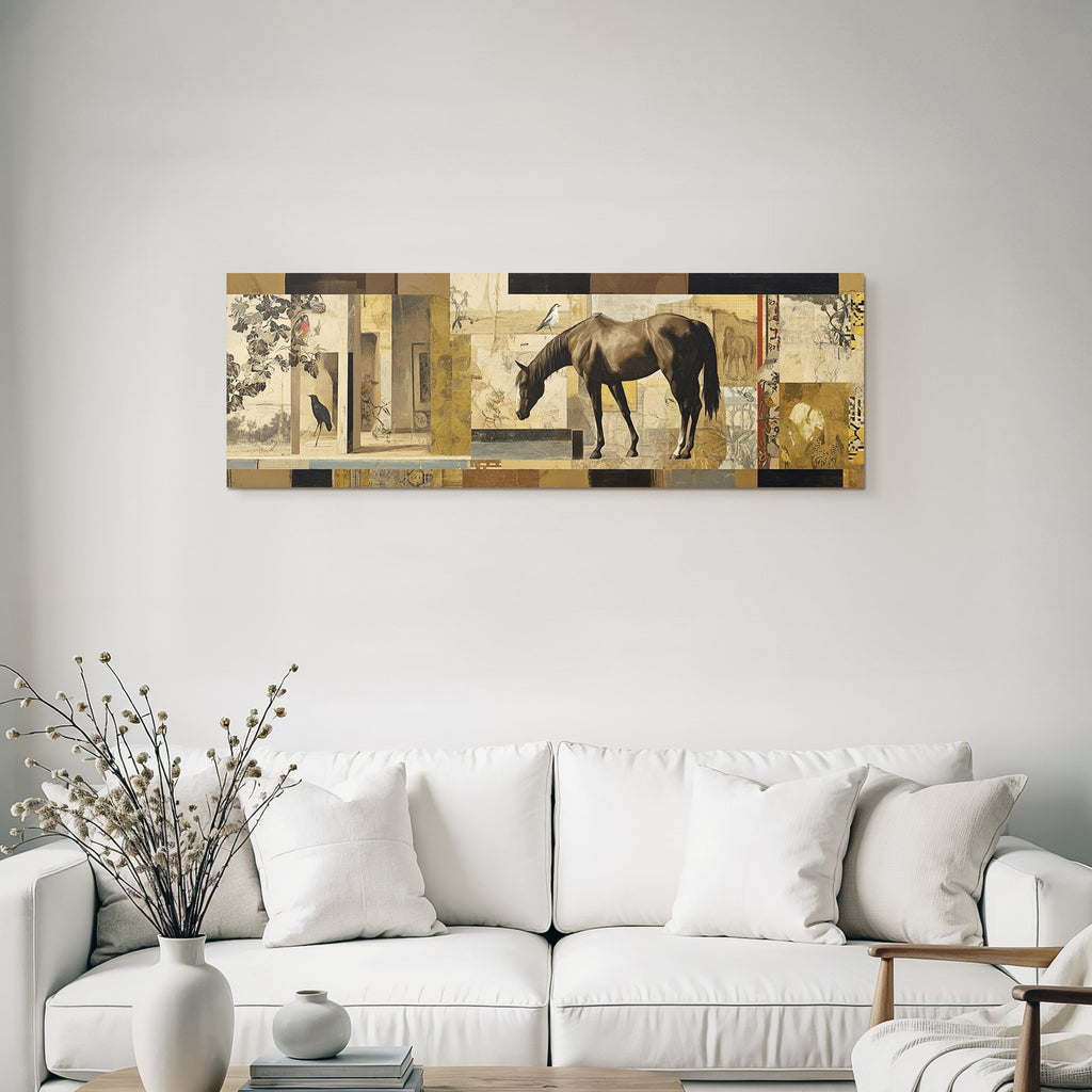 Pferd In Der Natur Kunst Collage