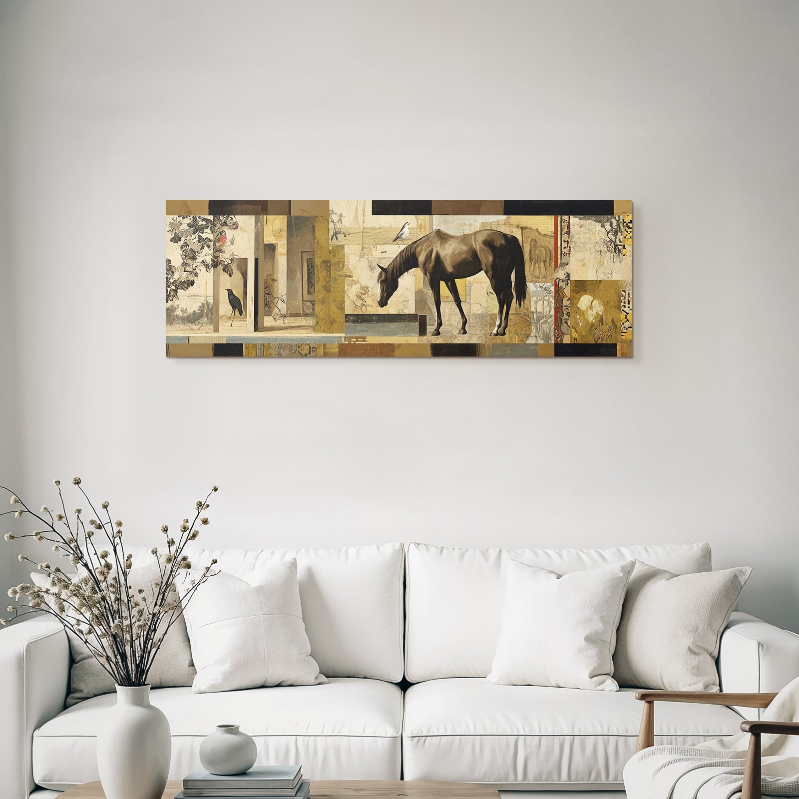 Pferd In Der Natur Kunst Collage