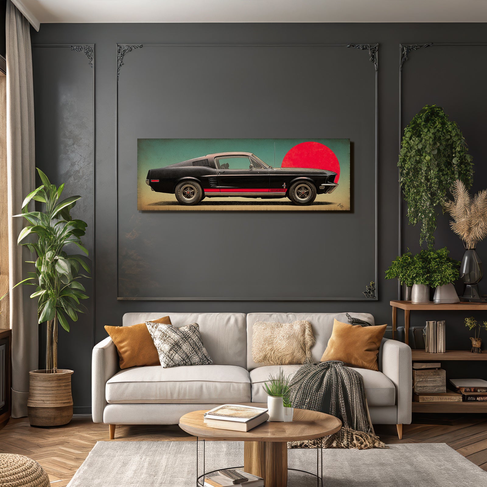 Vintage Ford Mustang 1968 Muscle Car Kunstwerk