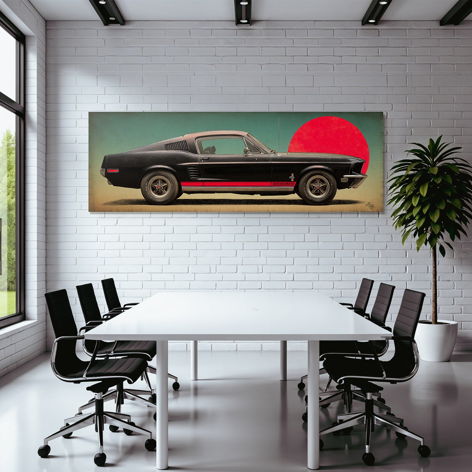Vintage Ford Mustang 1968 Muscle Car Kunstwerk