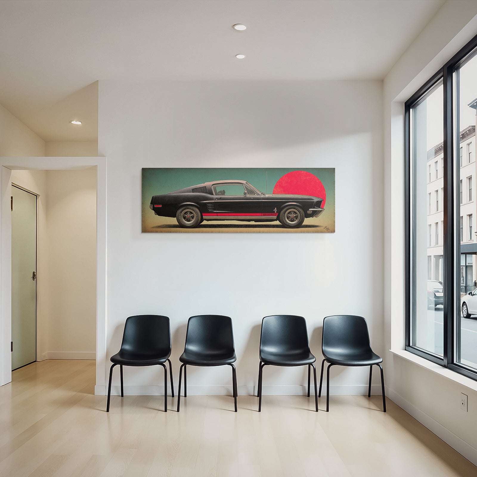 Vintage Ford Mustang 1968 Muscle Car Kunstwerk