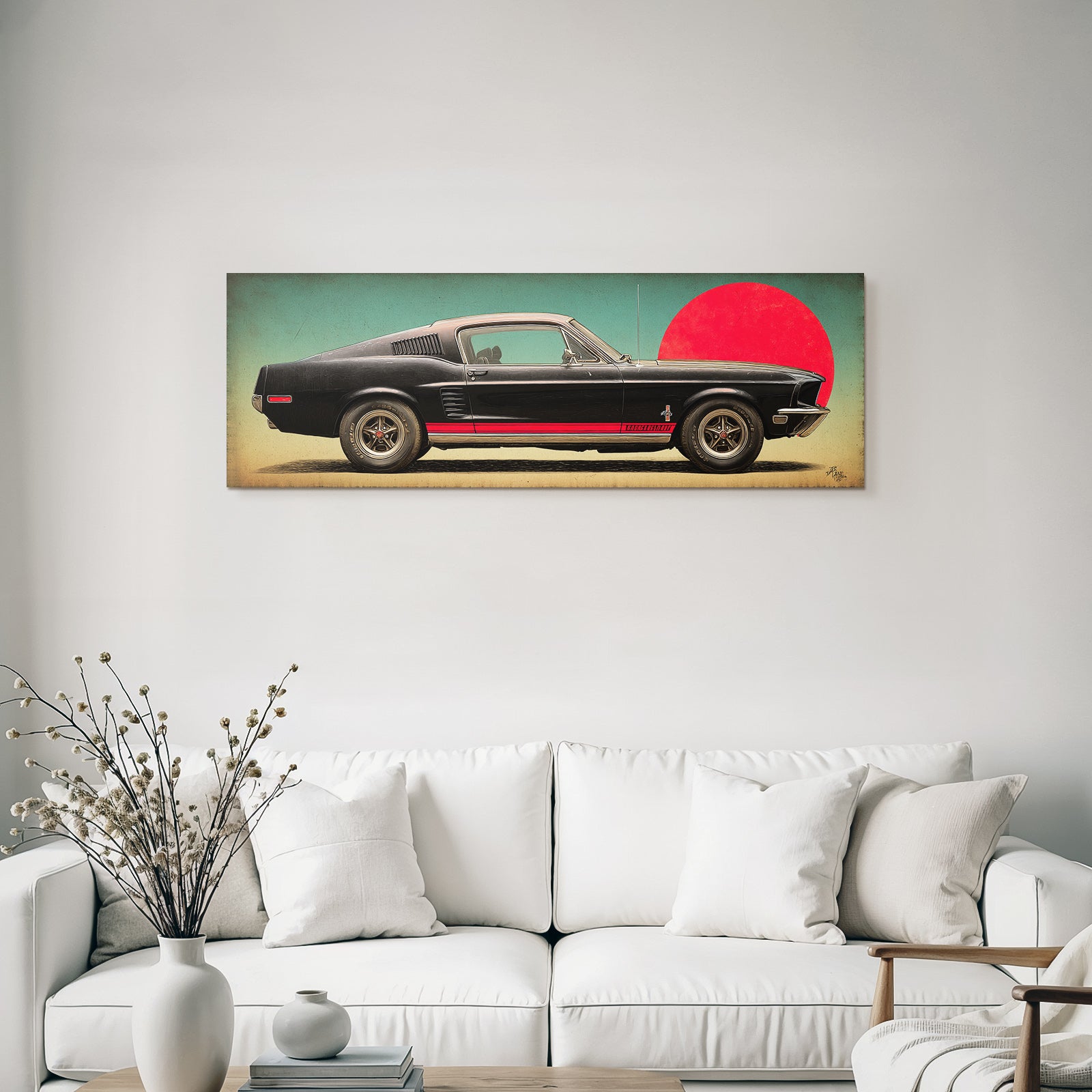 Vintage Ford Mustang 1968 Muscle Car Kunstwerk