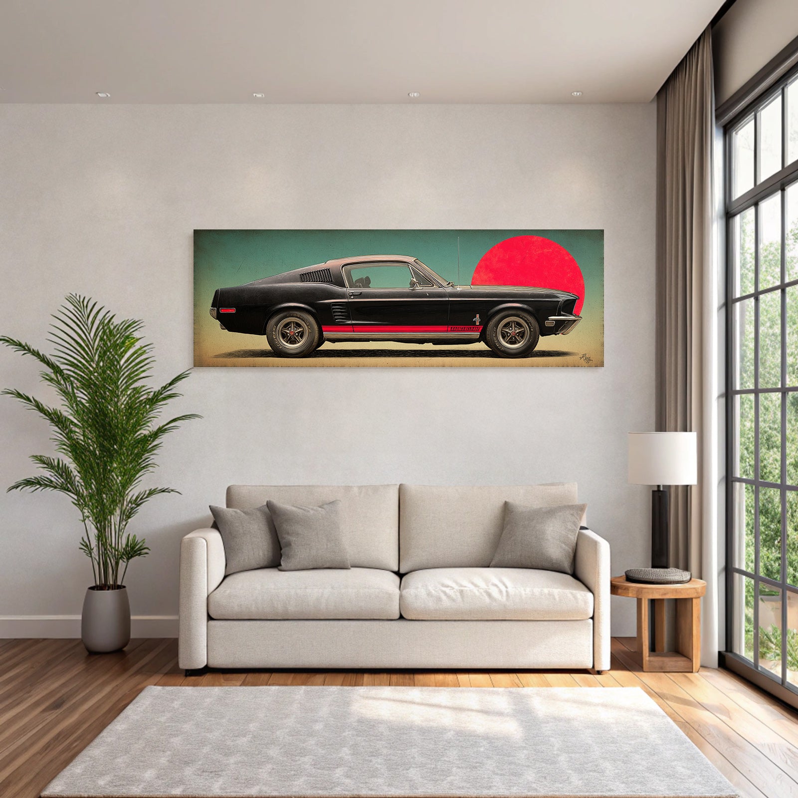 Vintage Ford Mustang 1968 Muscle Car Kunstwerk