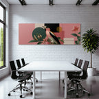 Vogel Mit Floralen Elementen Geometrische Formen Buntes Design