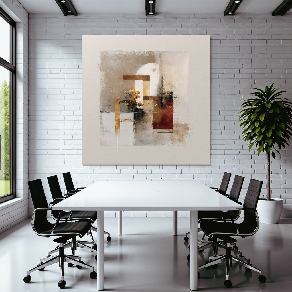 Abstract Kunst Geometrische Formen Blumenstrauss Mischung Aus Farben Und Texturen