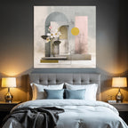 Abstrakte Geometrische Blumen Design Moderne Kunst