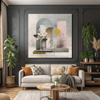 Abstrakte Geometrische Blumen Design Moderne Kunst