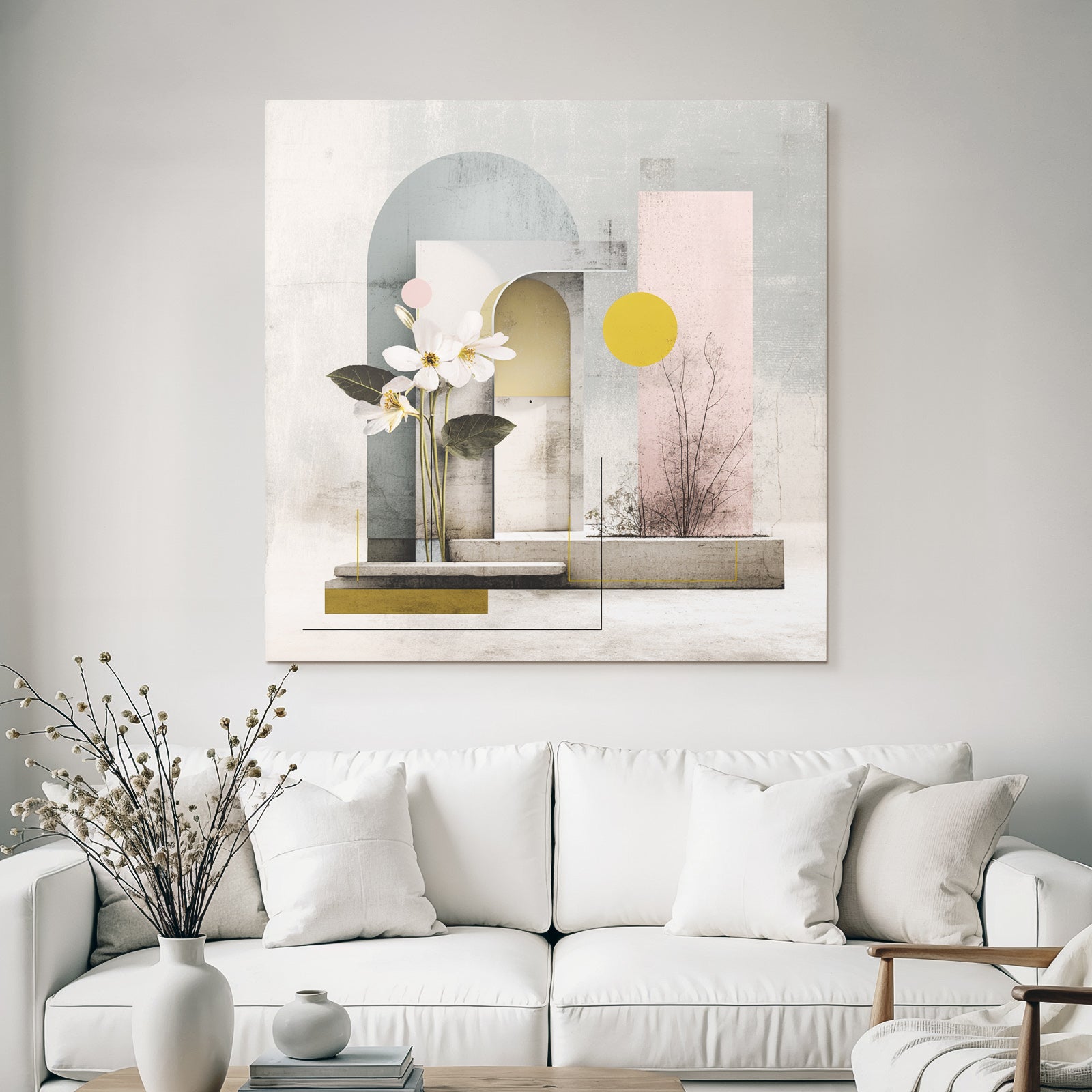 Abstrakte Geometrische Blumen Design Moderne Kunst