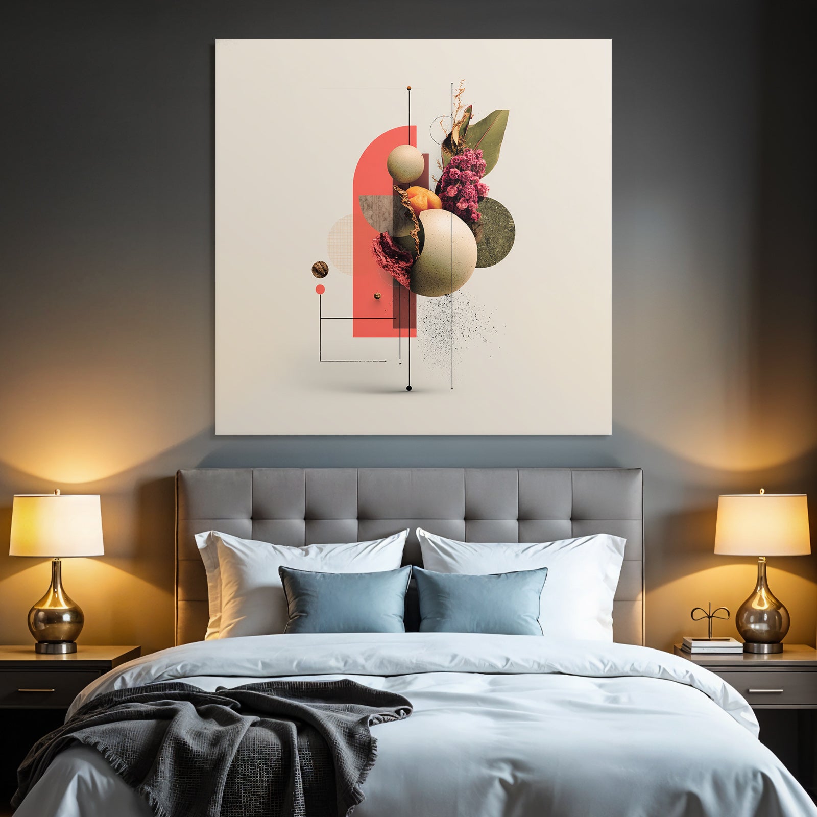 Abstrakte Kunst Mit Formen Texturen Und Farben