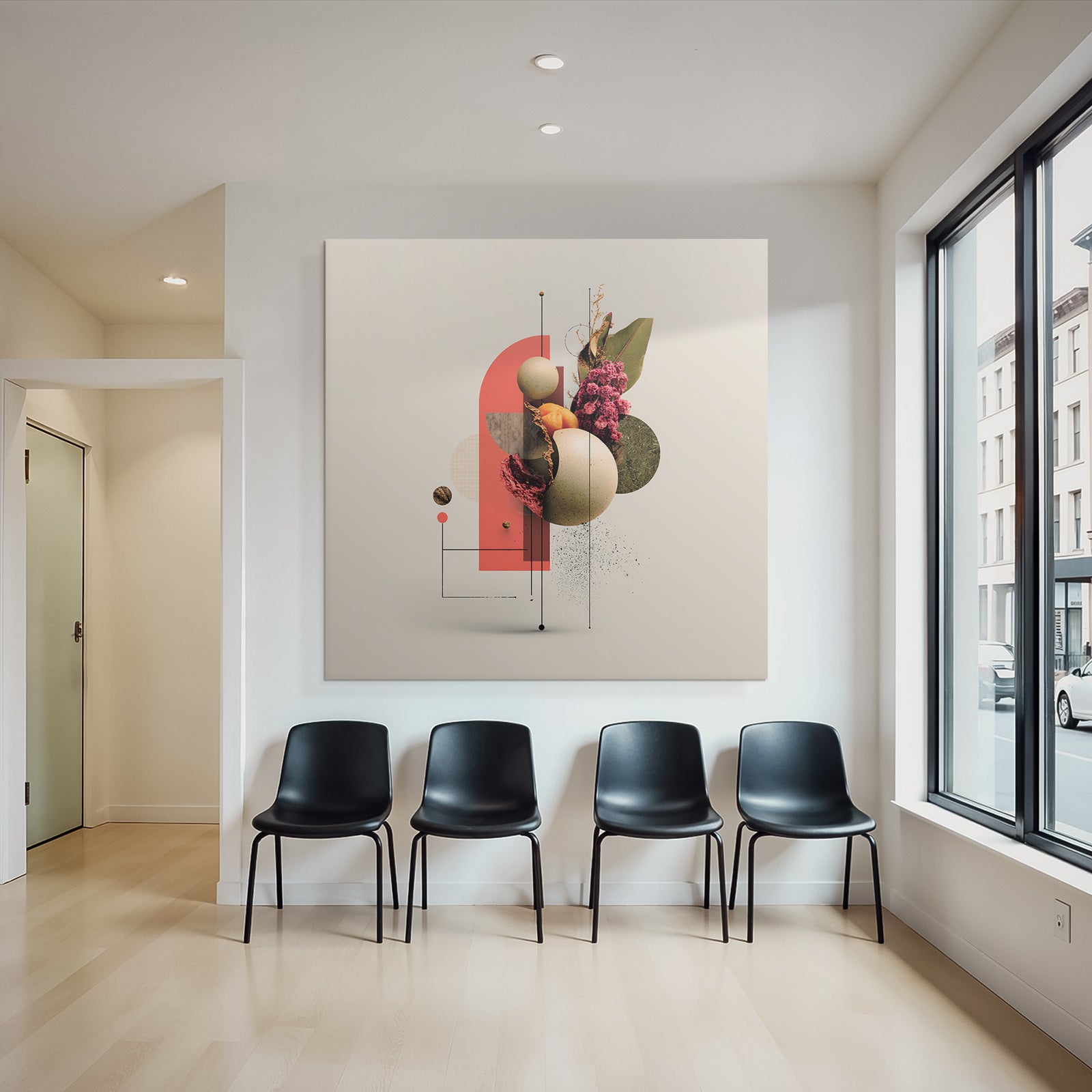 Abstrakte Kunst Mit Formen Texturen Und Farben