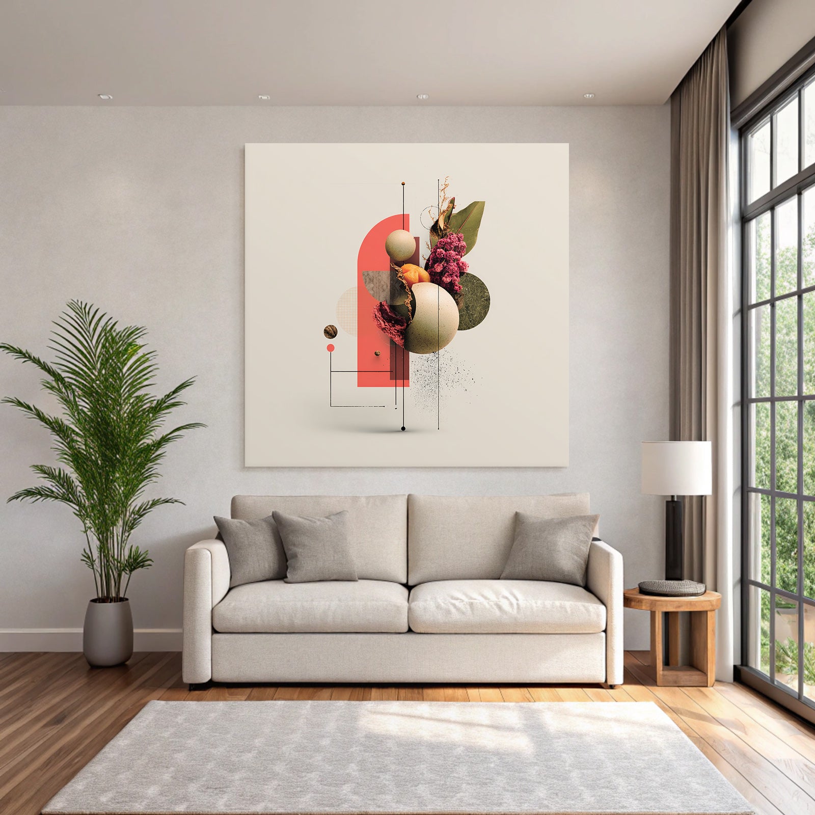 Abstrakte Kunst Mit Formen Texturen Und Farben