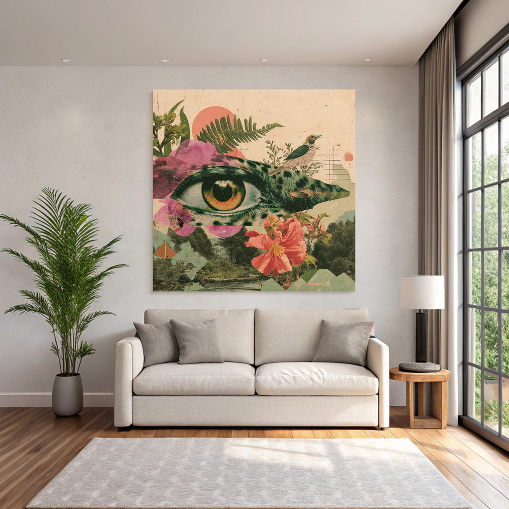 Augen Reptilien Natur Collage Surrealismus