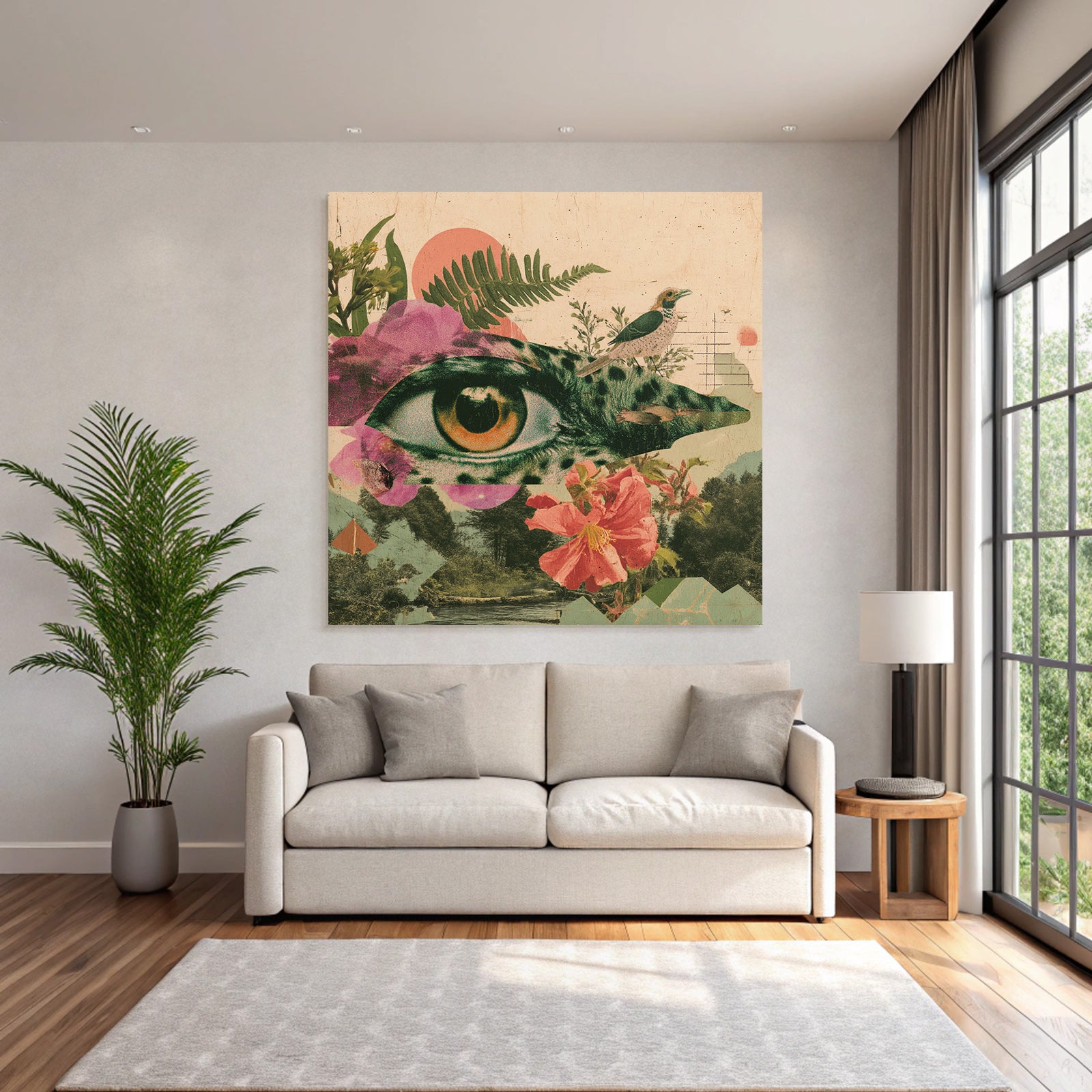Augen Reptilien Natur Collage Surrealismus
