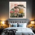 Baum Und Blumen Geometrisches Design