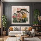 Baum Und Blumen Geometrisches Design