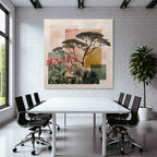 Baum Und Blumen Geometrisches Design
