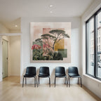 Baum Und Blumen Geometrisches Design