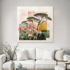 Baum Und Blumen Geometrisches Design