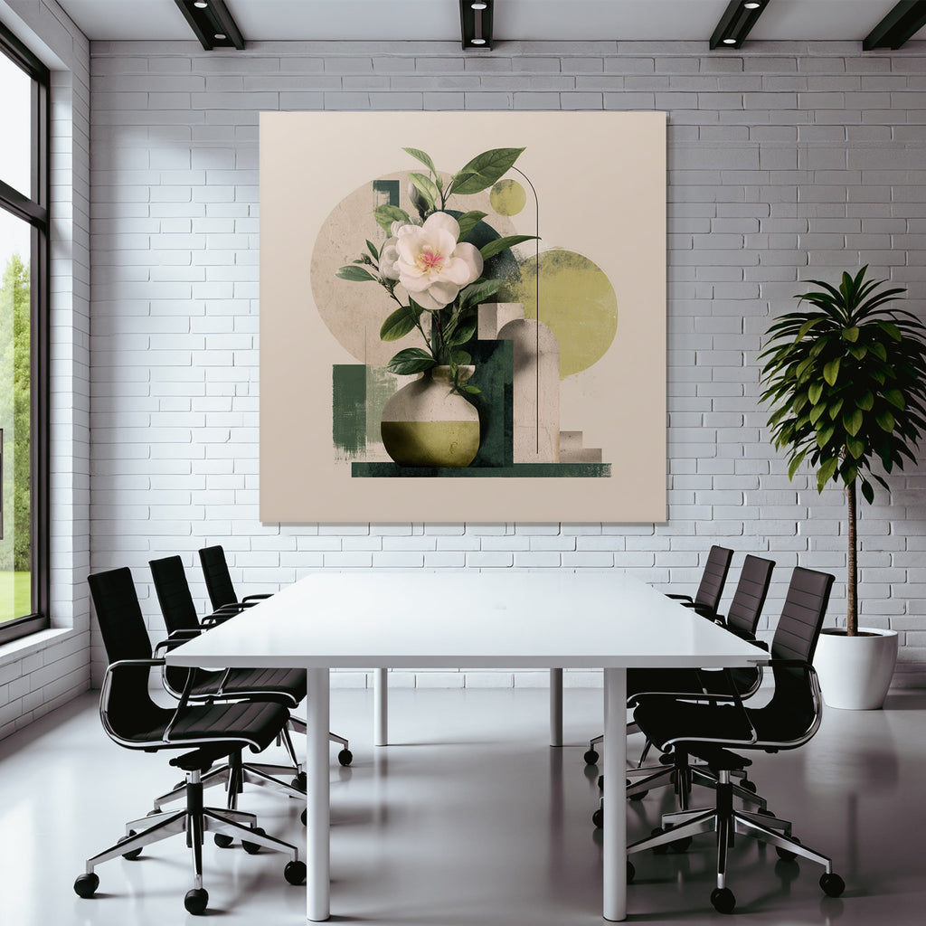Blumenvase Geometrische Formen Organische Elemente