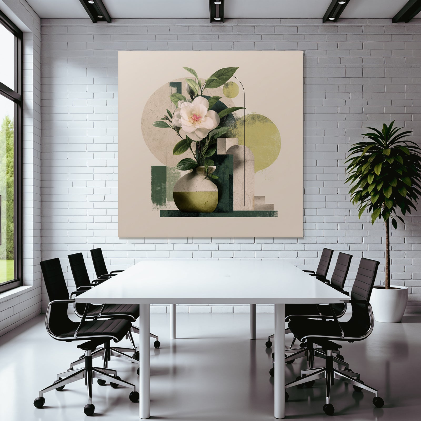 Blumenvase Geometrische Formen Organische Elemente