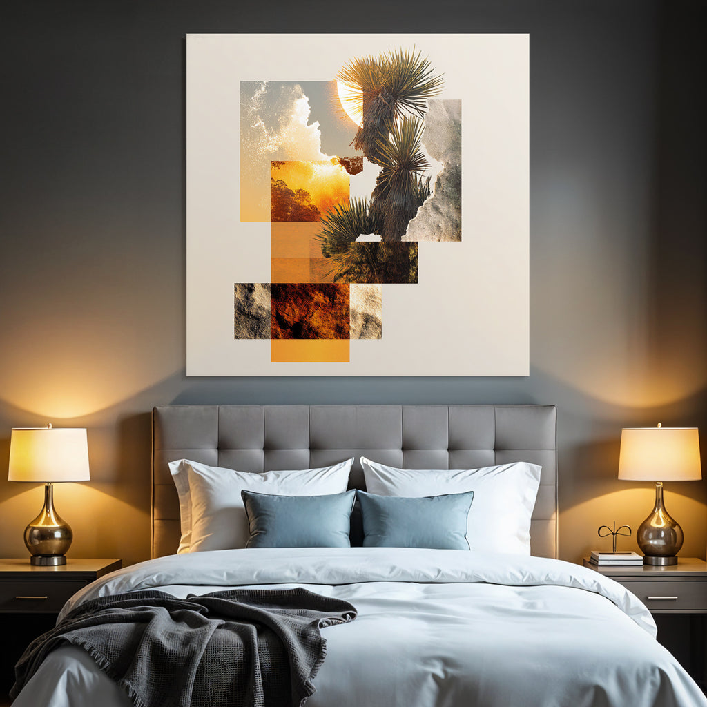 Digital Collage Natur Elemente Pflanze Sonne Abstrakt Kunst