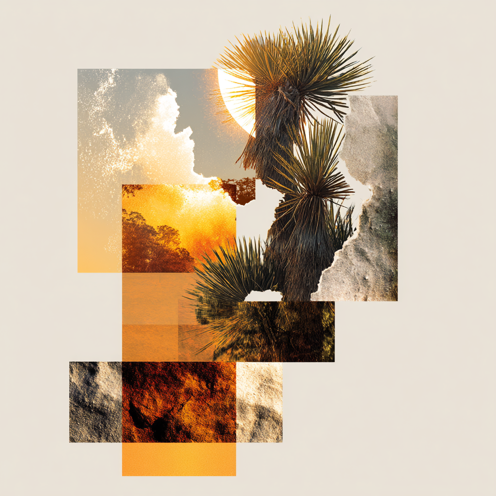 Digital Collage Natur Elemente Pflanze Sonne Abstrakt Kunst | Collagen | Kunstgattungen