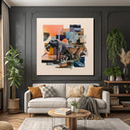 Elefant Leopard Collage Natur Design Elemente