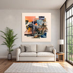 Elefant Leopard Collage Natur Design Elemente