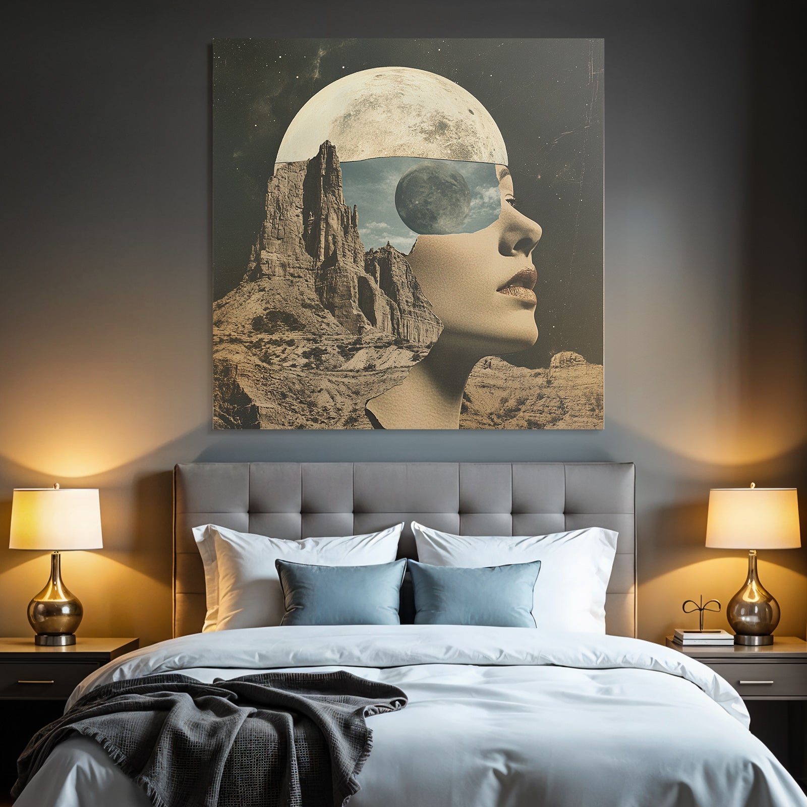 Frau Im Naturtraum Collage Kunst