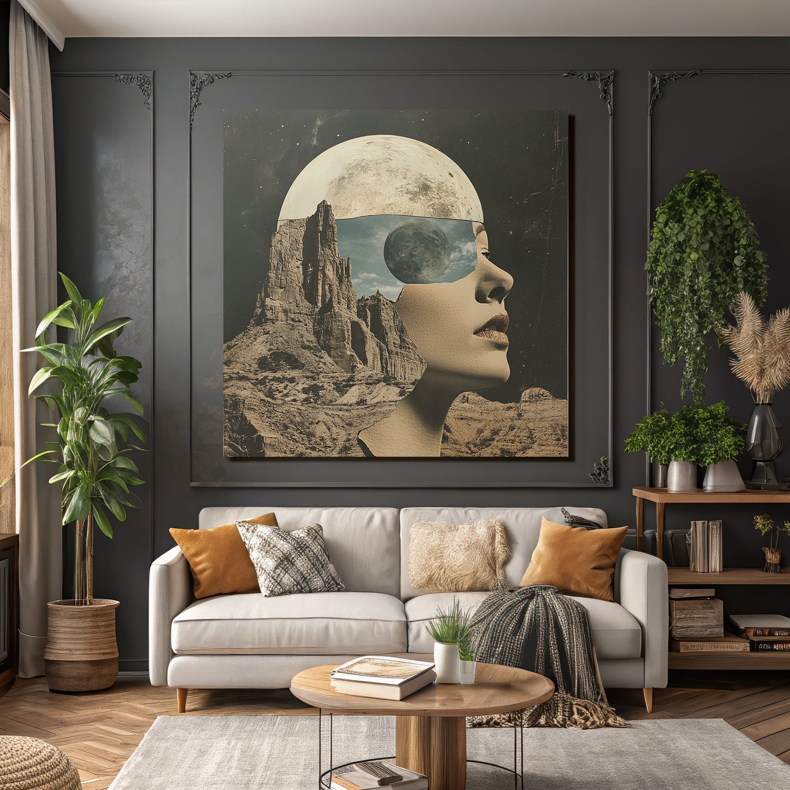 Frau Im Naturtraum Collage Kunst