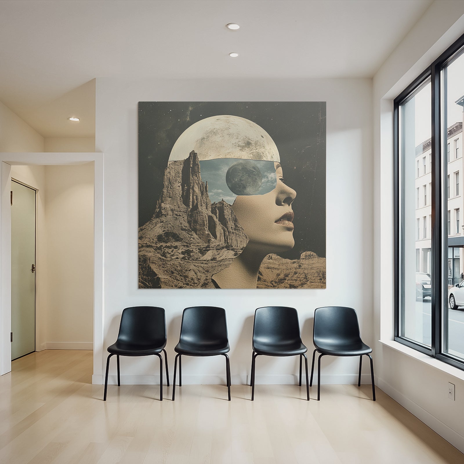 Frau Im Naturtraum Collage Kunst