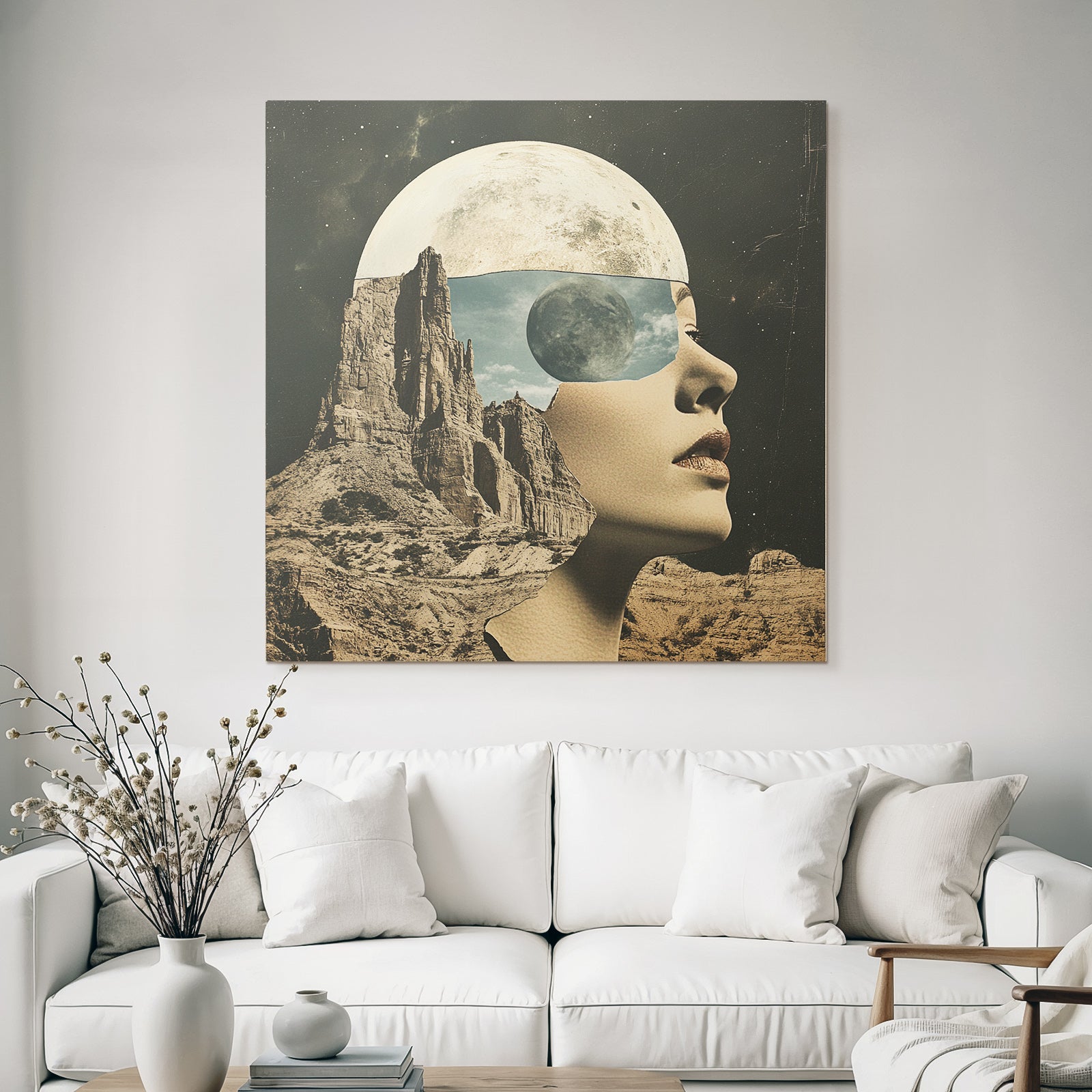 Frau Im Naturtraum Collage Kunst