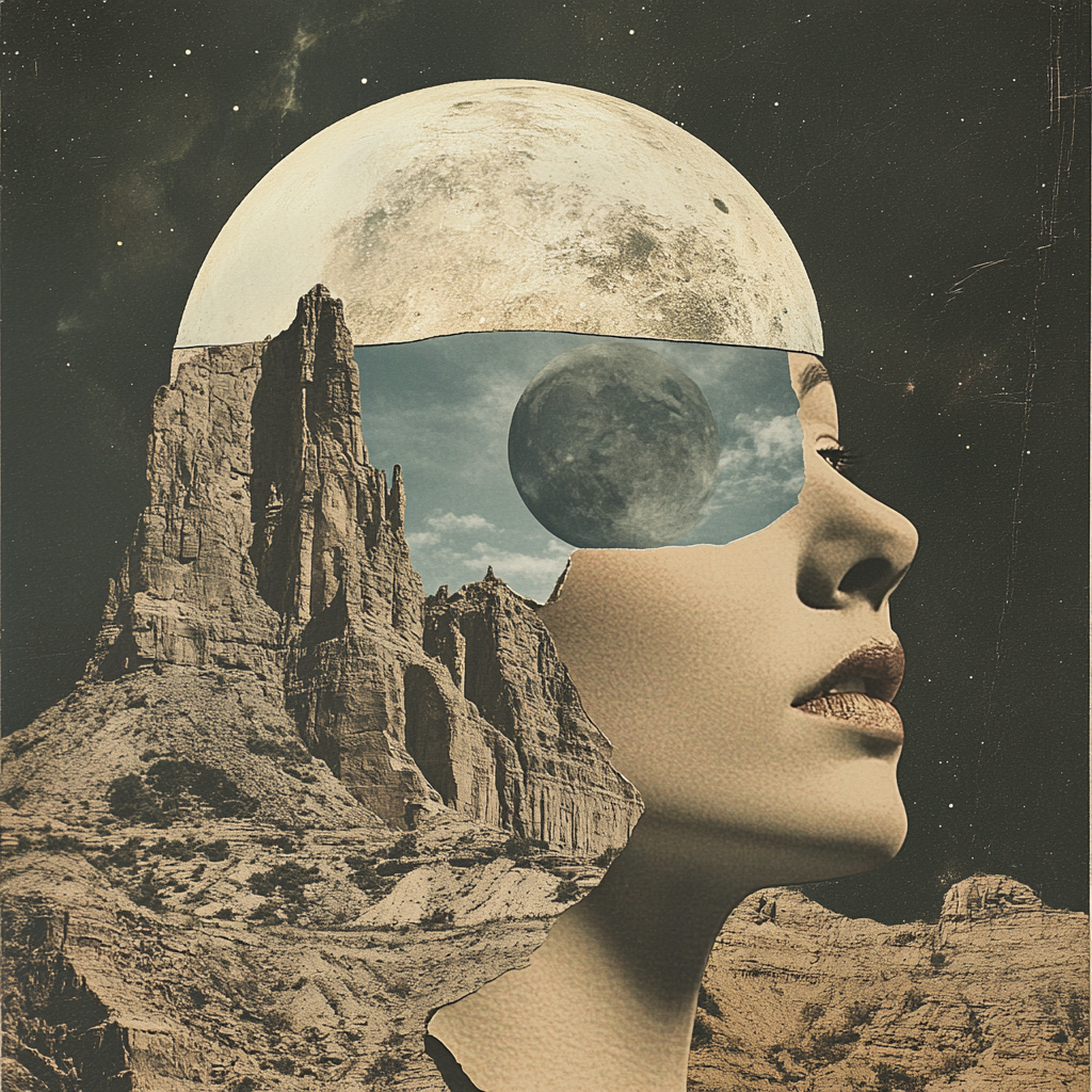Frau Im Naturtraum Collage Kunst | Collagen | Kunstgattungen