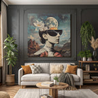 Frau Portraet Surreal Collage Natur Und Welten Leben
