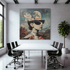 Frau Portraet Surreal Collage Natur Und Welten Leben