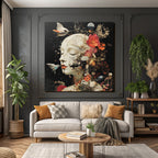 Gesicht Mit Natur Elementen Surreale Kunst Traumhafte Szene