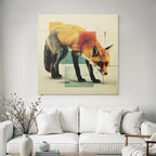 Grafische Fuchs Kunst Abstrakt Geometrische Elemente