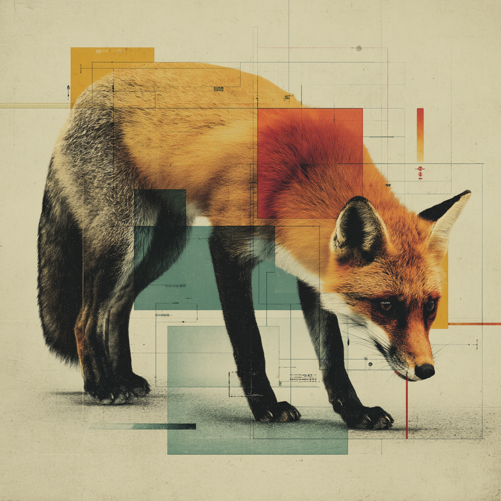 Grafische Fuchs Kunst Abstrakt Geometrische Elemente | Collagen | Kunstgattungen