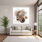 Heron Flora Geometric Design Moderne Kunst