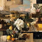 Klassische Stillleben Blumen Obst Collage | Collagen | Kunstgattungen