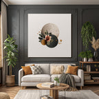 Kreisformen Mit Flora Modernen Minimalistischen Designs