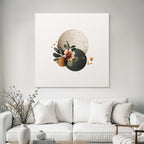 Kreisformen Mit Flora Modernen Minimalistischen Designs