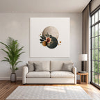 Kreisformen Mit Flora Modernen Minimalistischen Designs