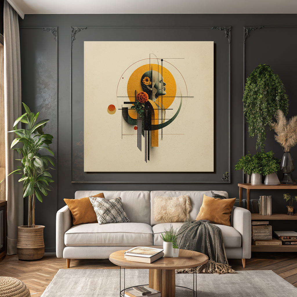 Menschliche Figuren Geometrische Formen Flora Abstrakt Combination