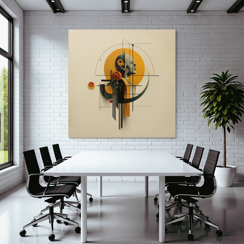 Menschliche Figuren Geometrische Formen Flora Abstrakt Combination