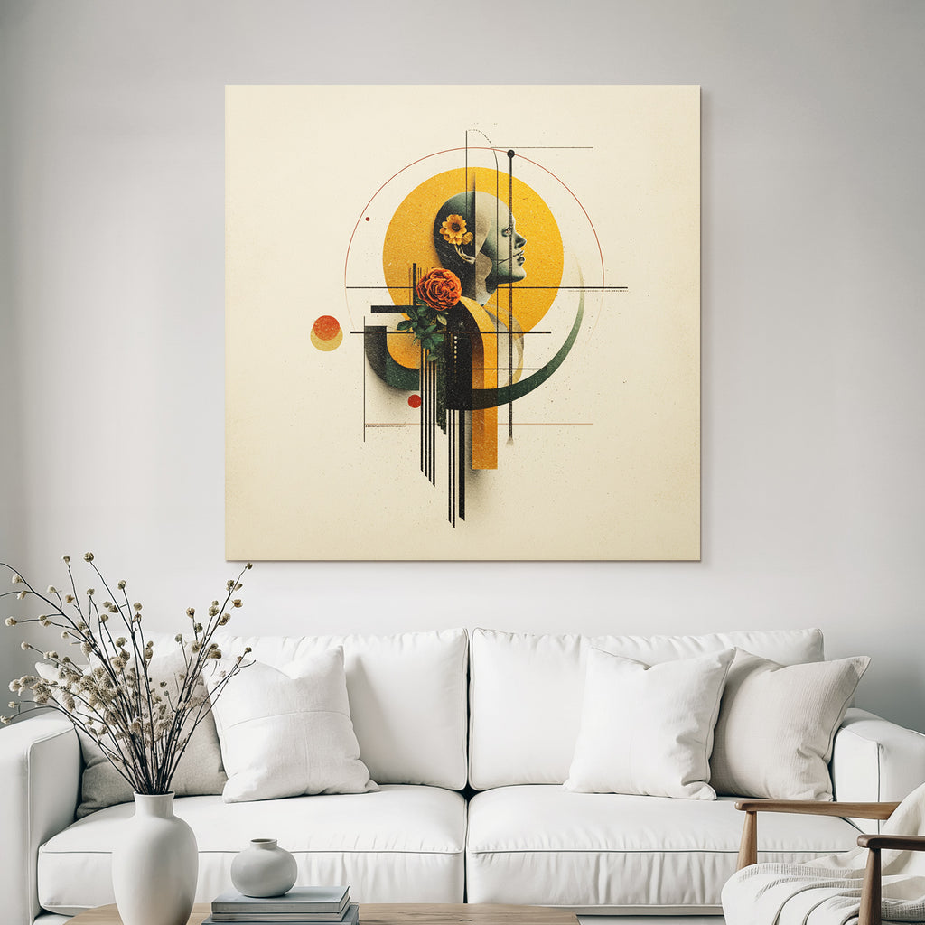 Menschliche Figuren Geometrische Formen Flora Abstrakt Combination